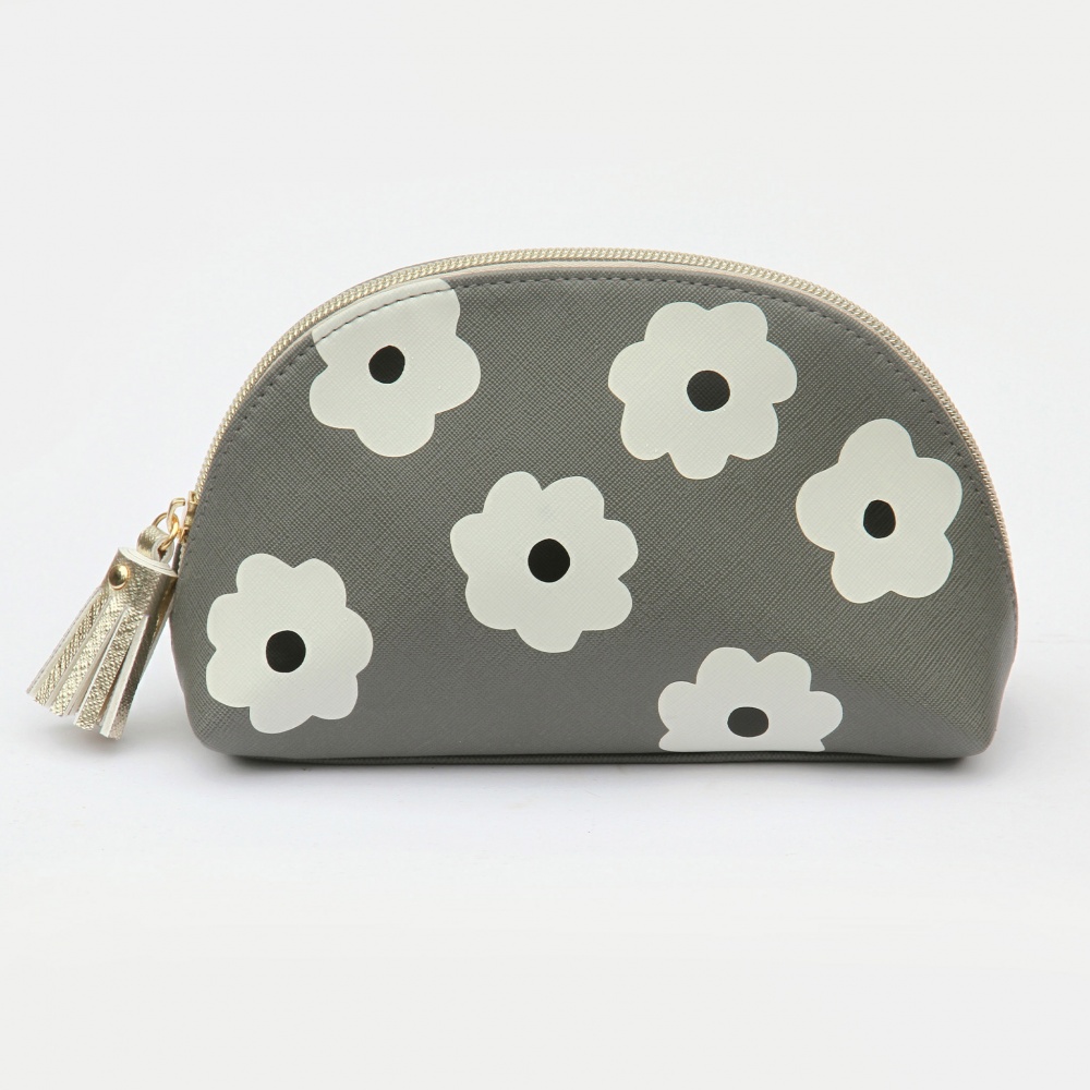 Half moon cosmetic bag clearance